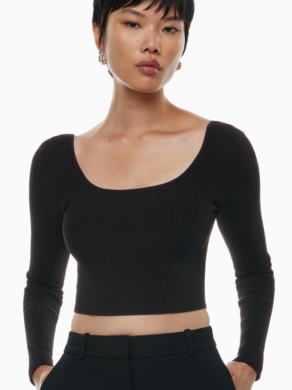 Babaton Sculpt Knit Square Neck Top